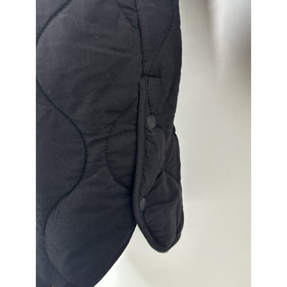 Lucky Brand Black Quilted Snap-Front Teddy Jacket - Picture 5 of 6